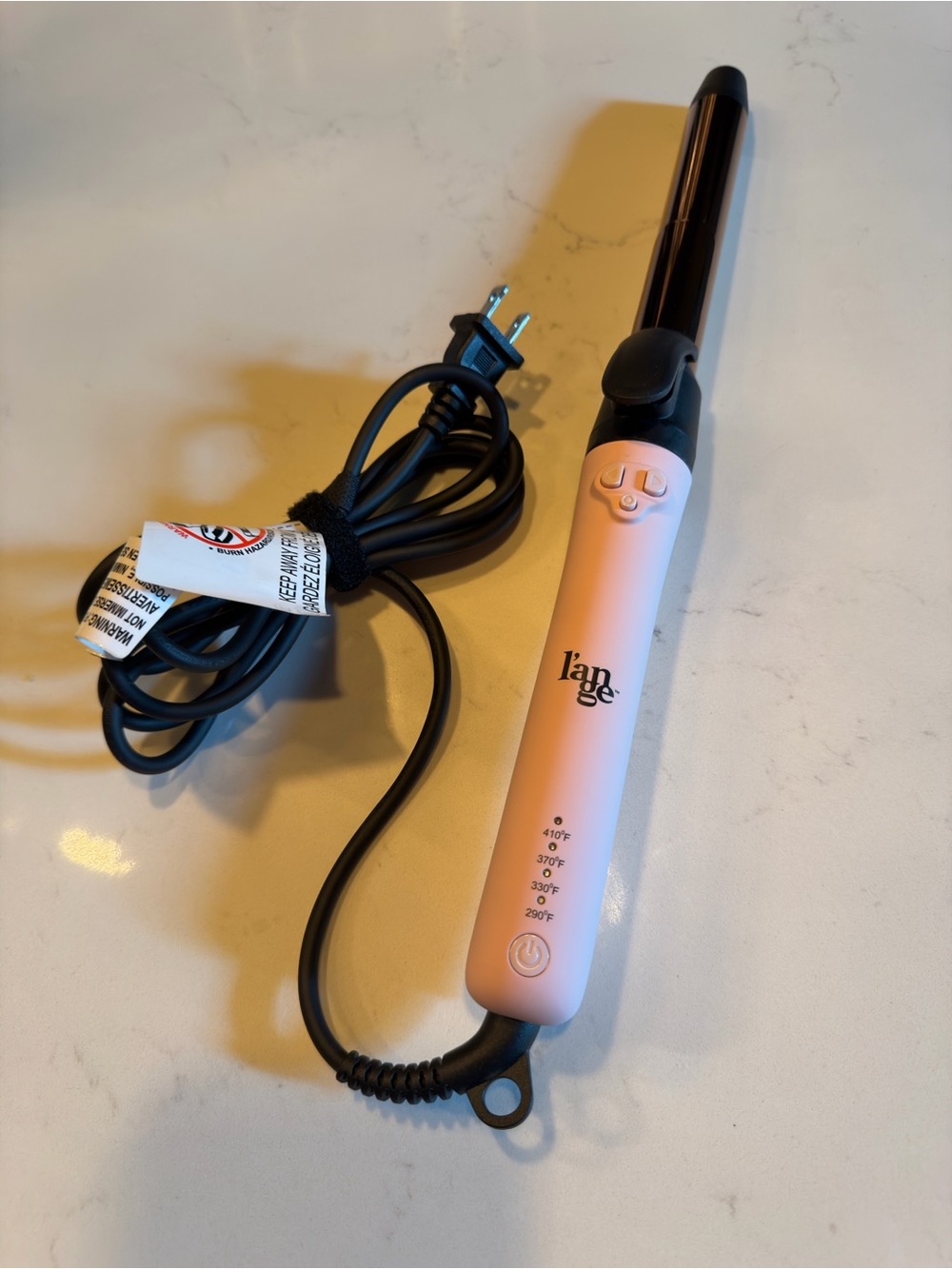 l'ange Le Pirouette Titanium Roating Curling Iron 1 inch/25mm Blush **LIKE NEW**